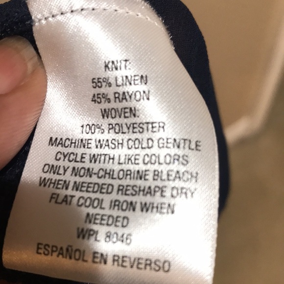 NWT Style & Co Short Sleeve Knit Linen Blend Mixed Media Cardigan-Size M - Picture 7 of 11